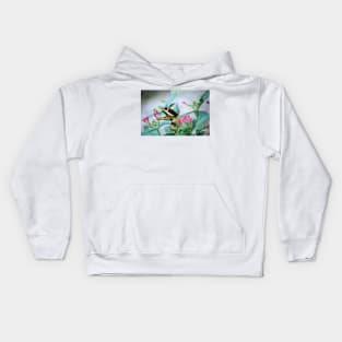 Giant Swallowtail On Pink Flower Kids Hoodie